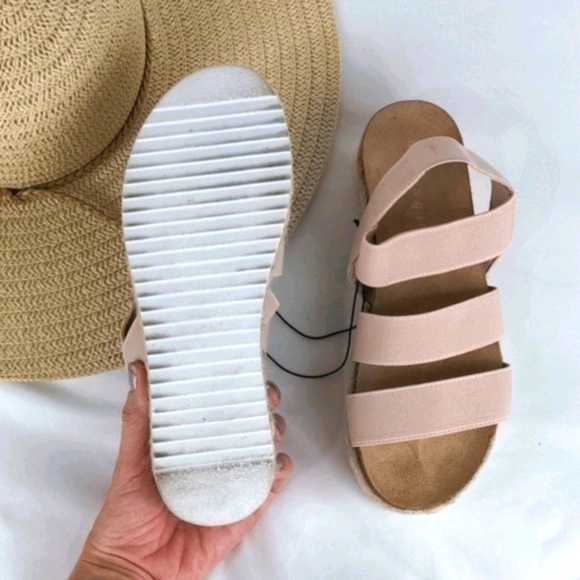 NEW Madden Nude Crispp Espadrille Flatform Sandals - Picture 2 of 3